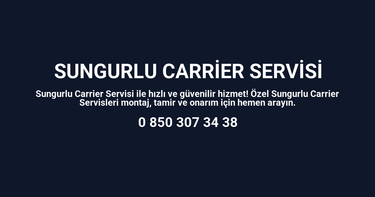 Sungurlu Carrier Servisi
